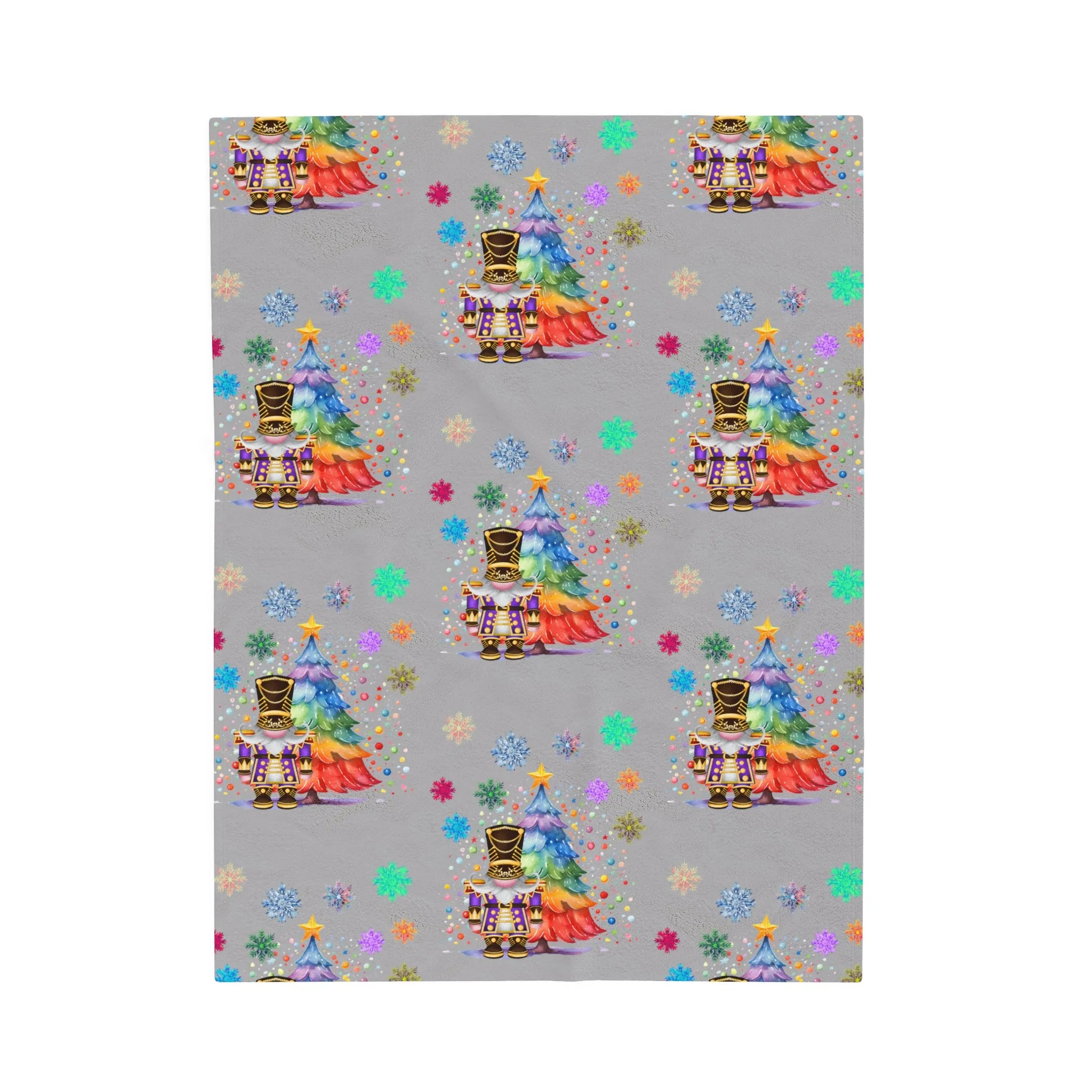 Gnome Nutcracker Velveteen Plush Blanket