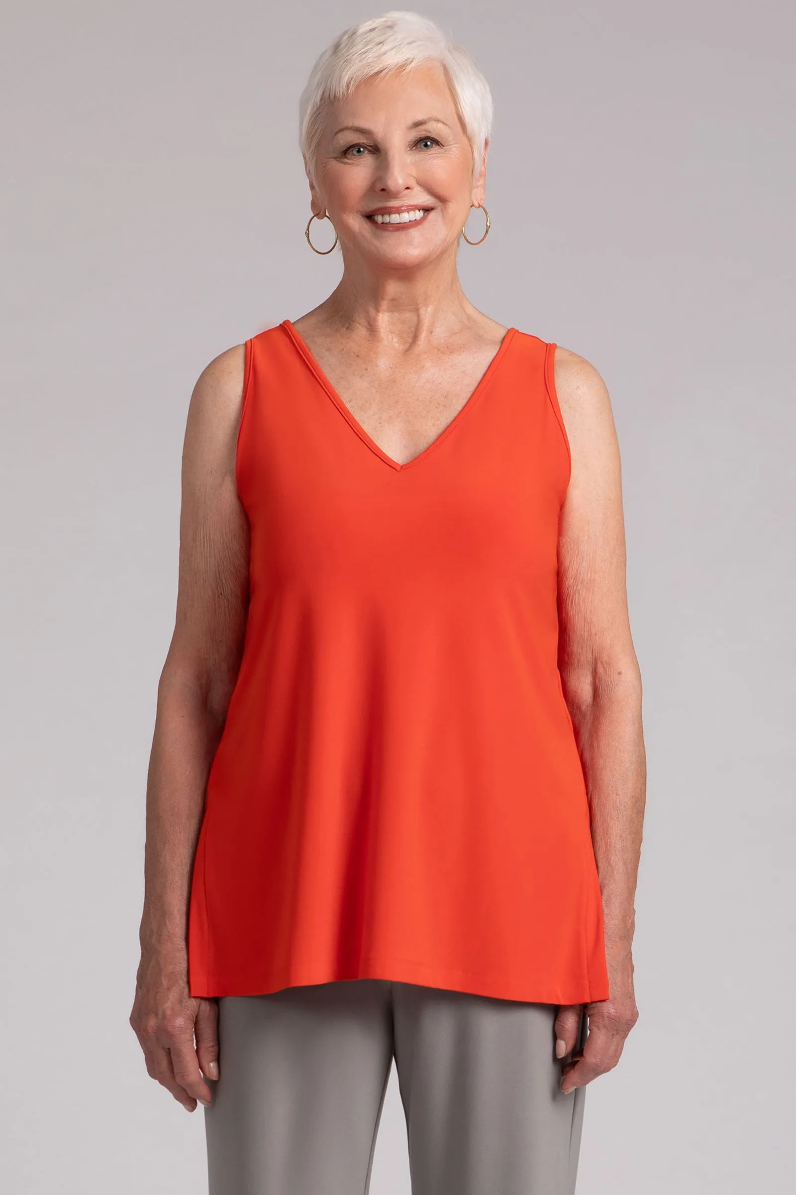 Go To V-Neck Tank Relax | Orange