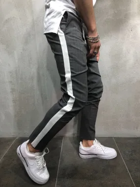 Gray Side Striped Casual Jogger Pant A113 Streetwear Jogger Pants