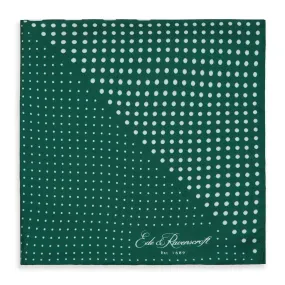 Green Triangle Spot Printed Silk Pocket Square