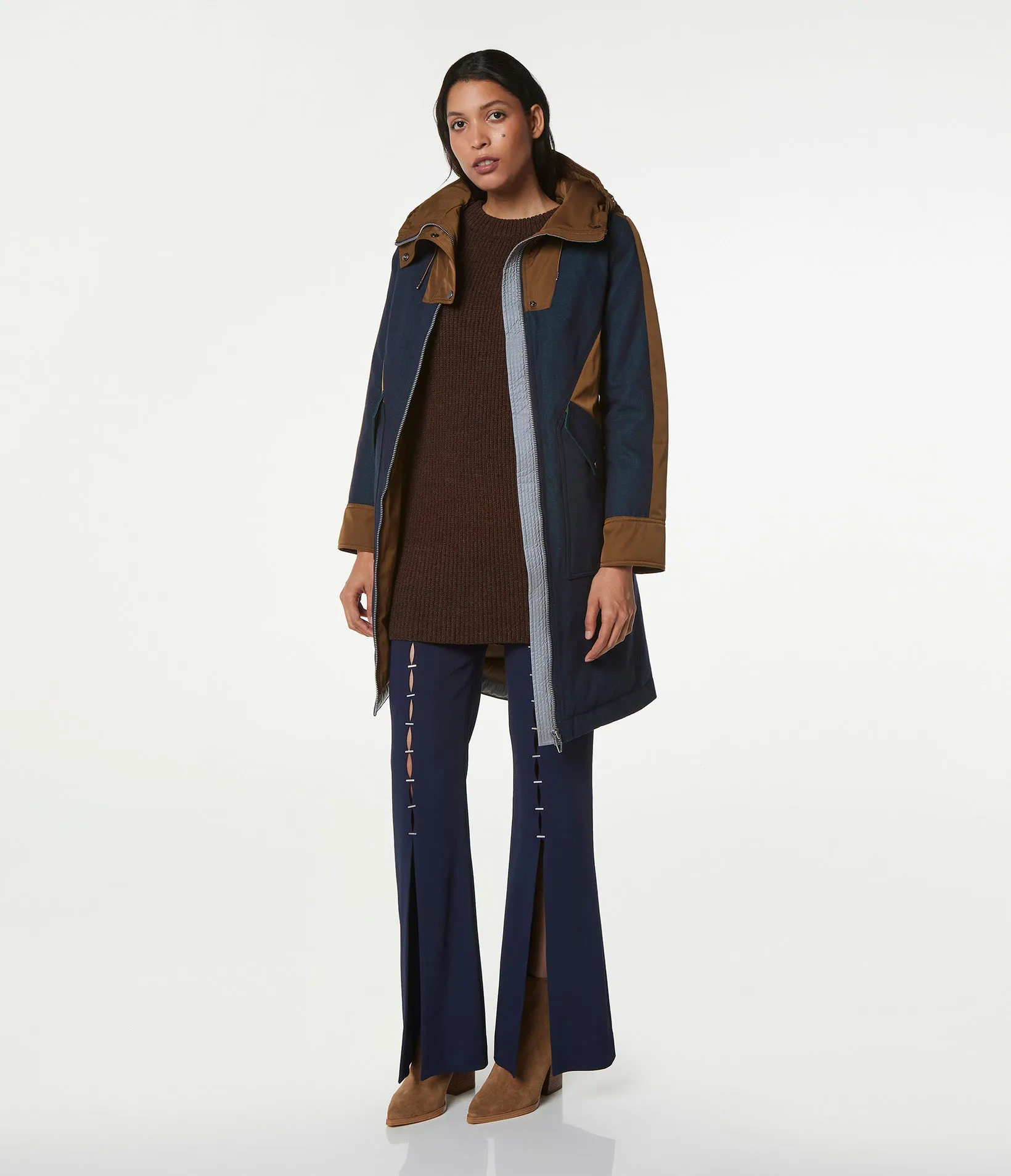 Hayler Colored Denim Long Coat