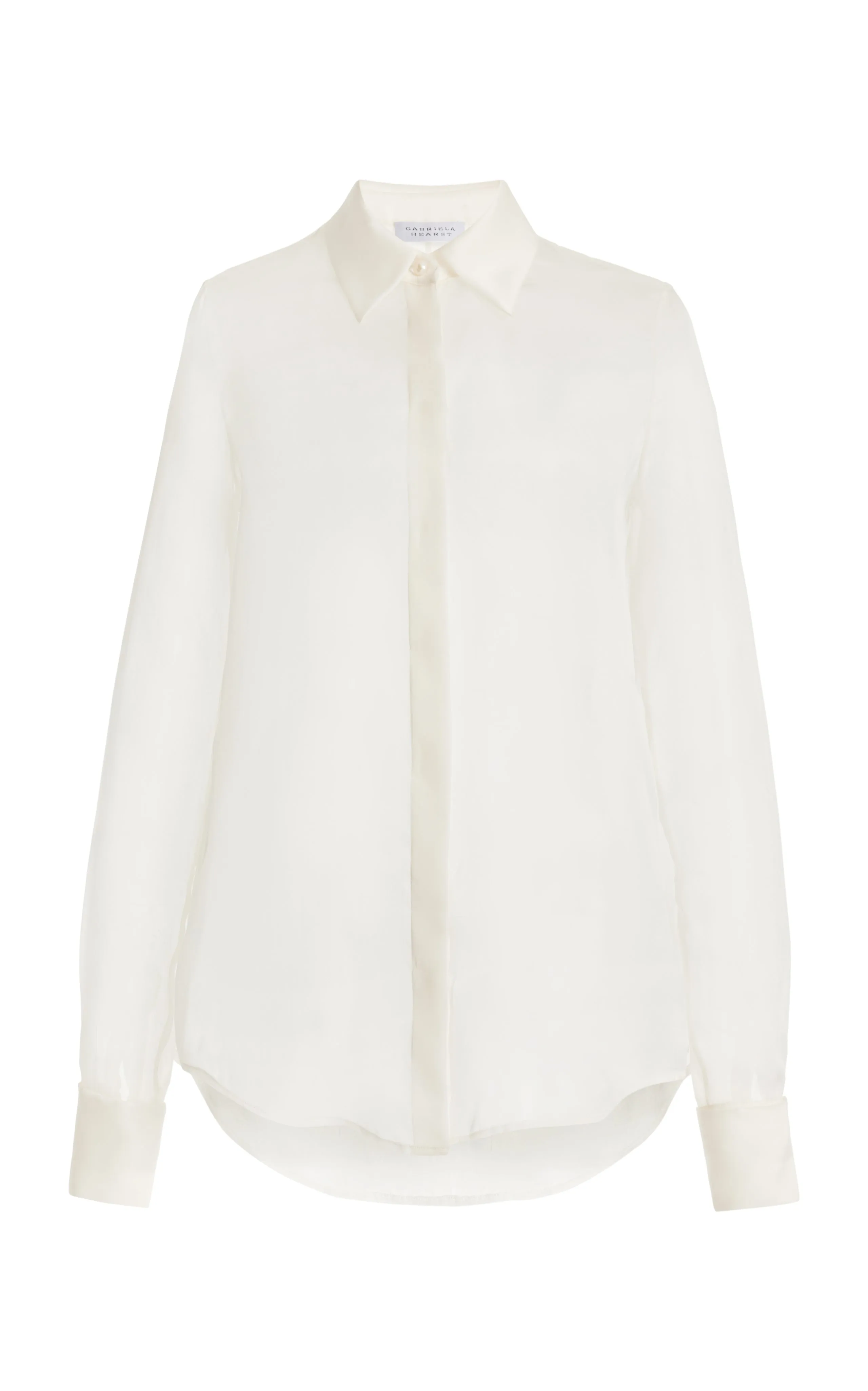 Horus Sheer Shirt in Ivory Silk Organza