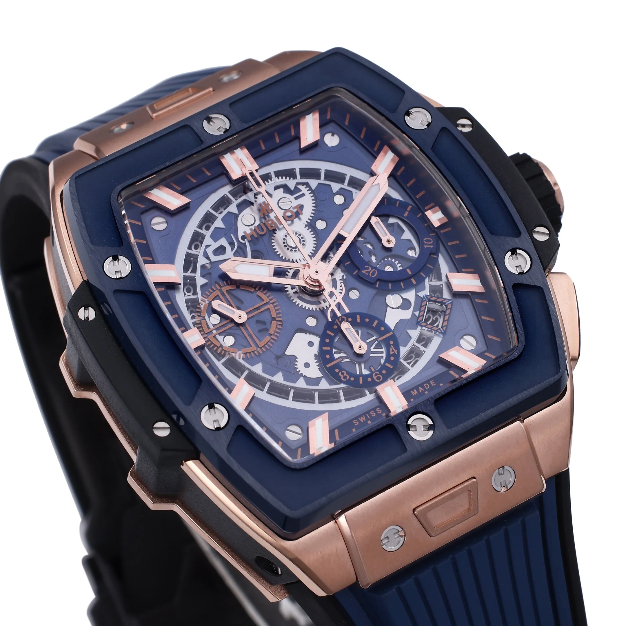 Hublot Big Bang Titanium 642.OX.7180.RX 1:1 Best Editon BBF Factory Rose Gold Blue Dial