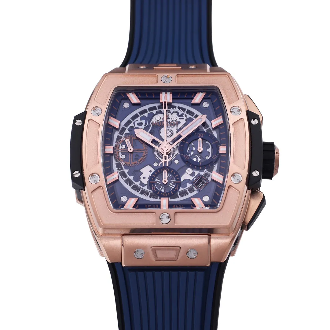 Hublot Big Bang Titanium 642.OX.7180.RX 1:1 Best Editon BBF Factory Rose Gold Blue Rubber Strap