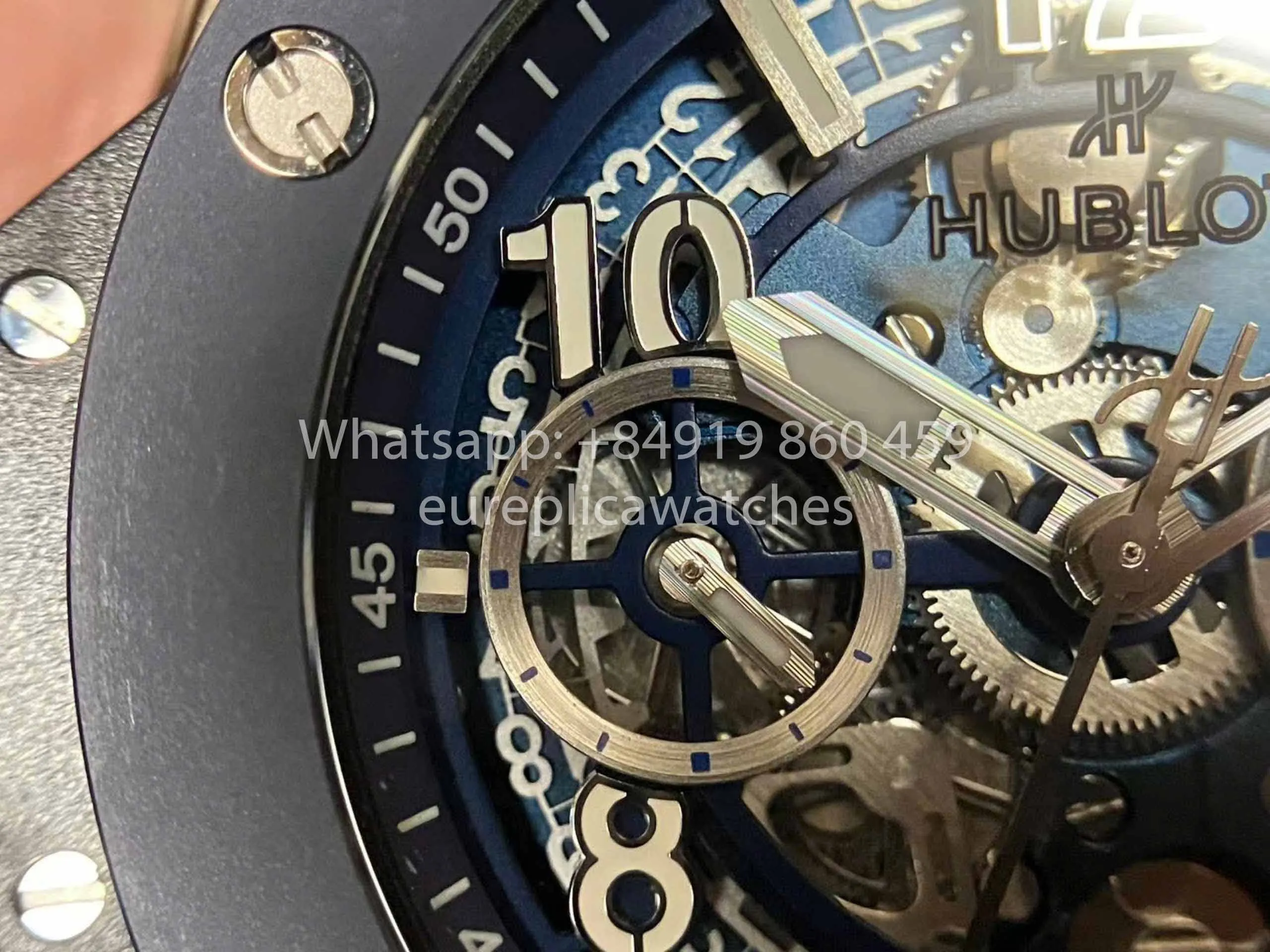 Hublot Big Bang Unico Titanium 441.NL.5171.RX 1:1 Best Edition BBF Factory Blue Strap Ceramic Bezel