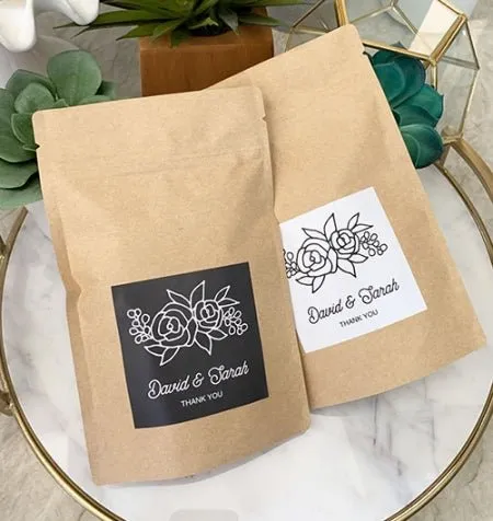 Kraft Favor Bags - Floral