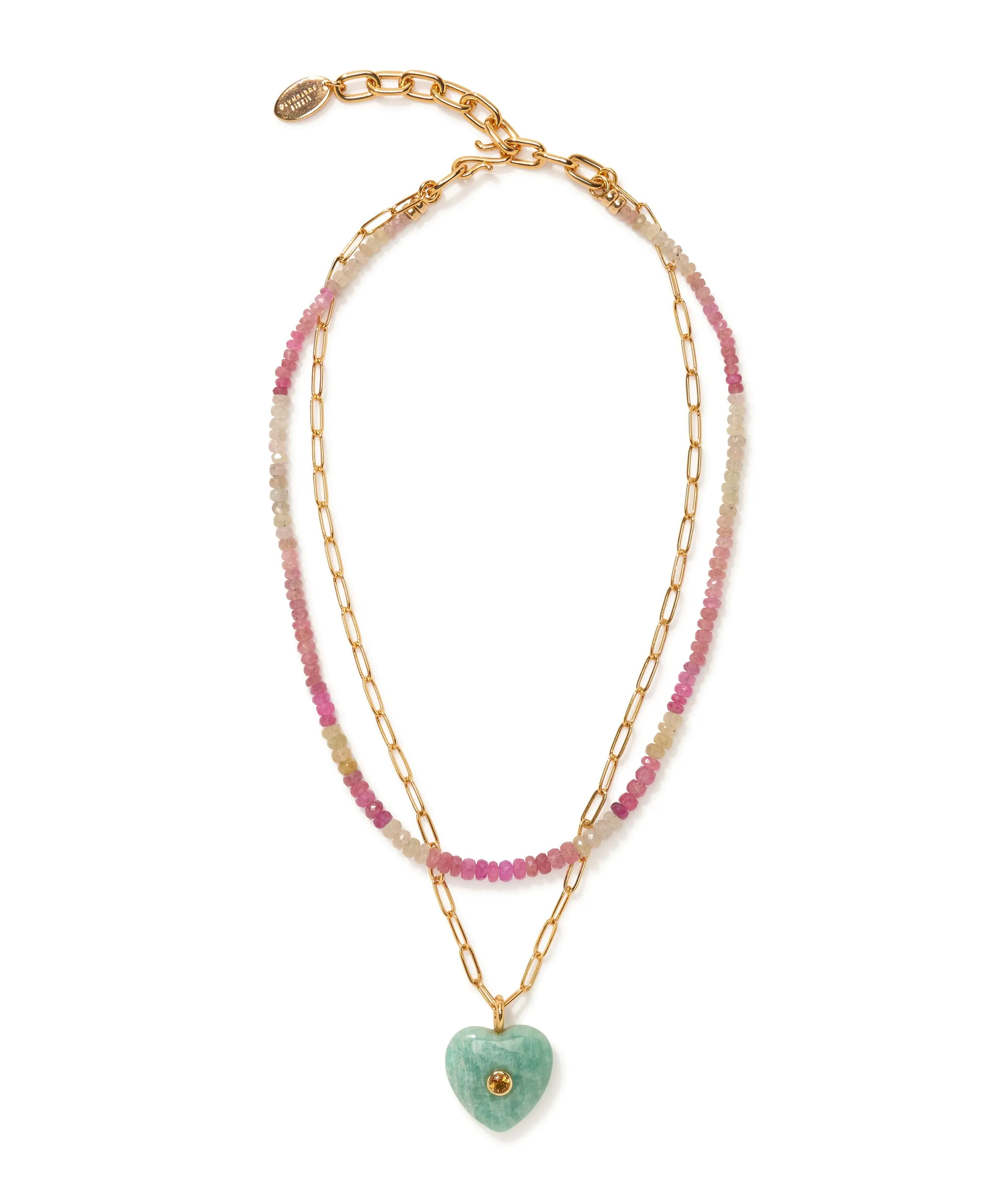 Lamai Heart Necklace in Berry