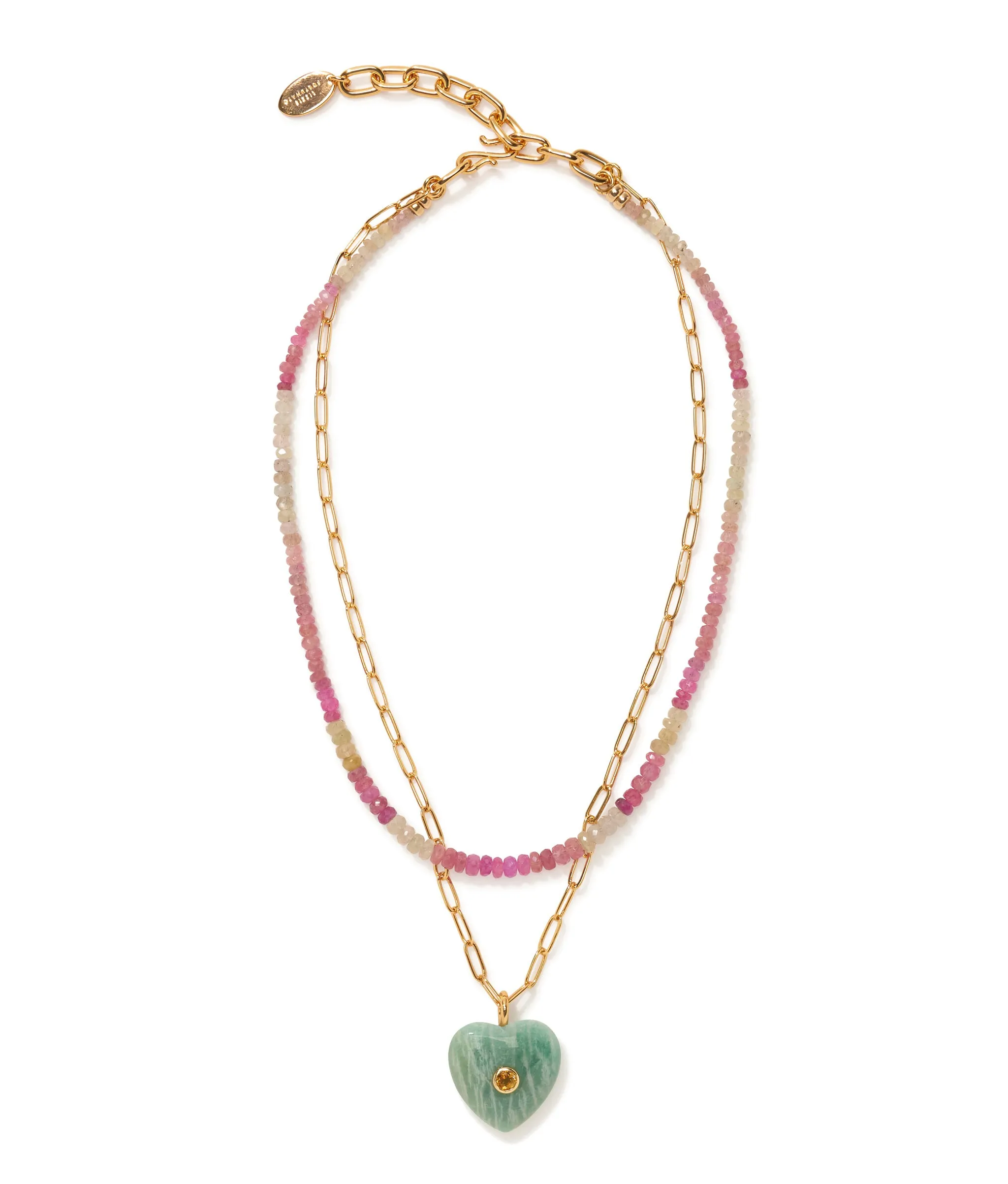 Lamai Heart Necklace in Berry