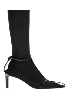 LEATHER ANKLE BOOTS WITH BUCKLE STRAPS