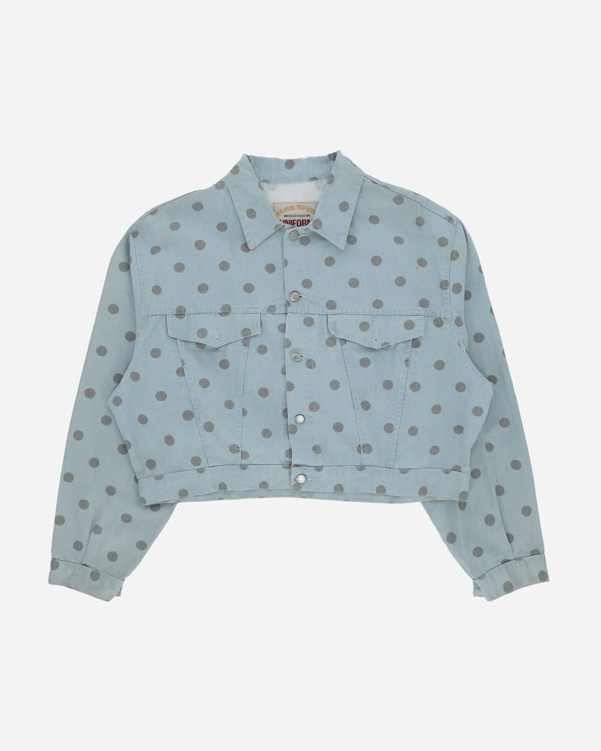 Men's Deadstock Polka Dots Jacket Blue