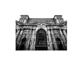 Michigan Central Train Station Entrance Black and White Luster or Canvas Print $35 - $430