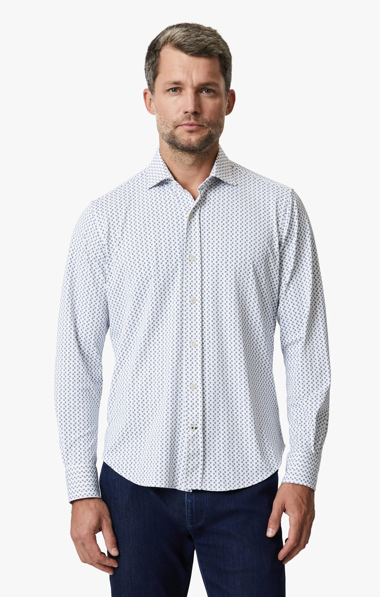 Ocean Dot Tech Shirt In White