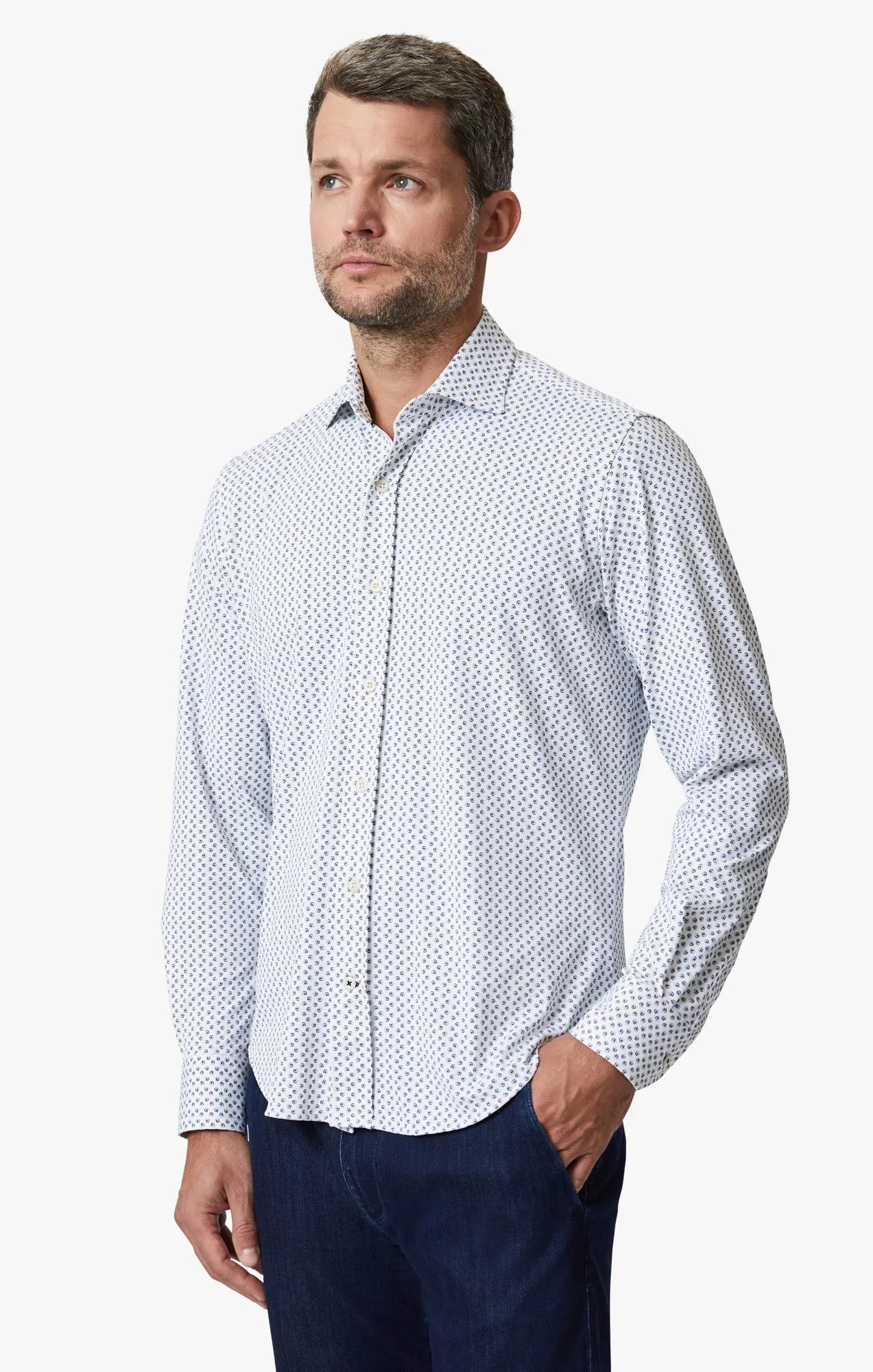 Ocean Dot Tech Shirt In White