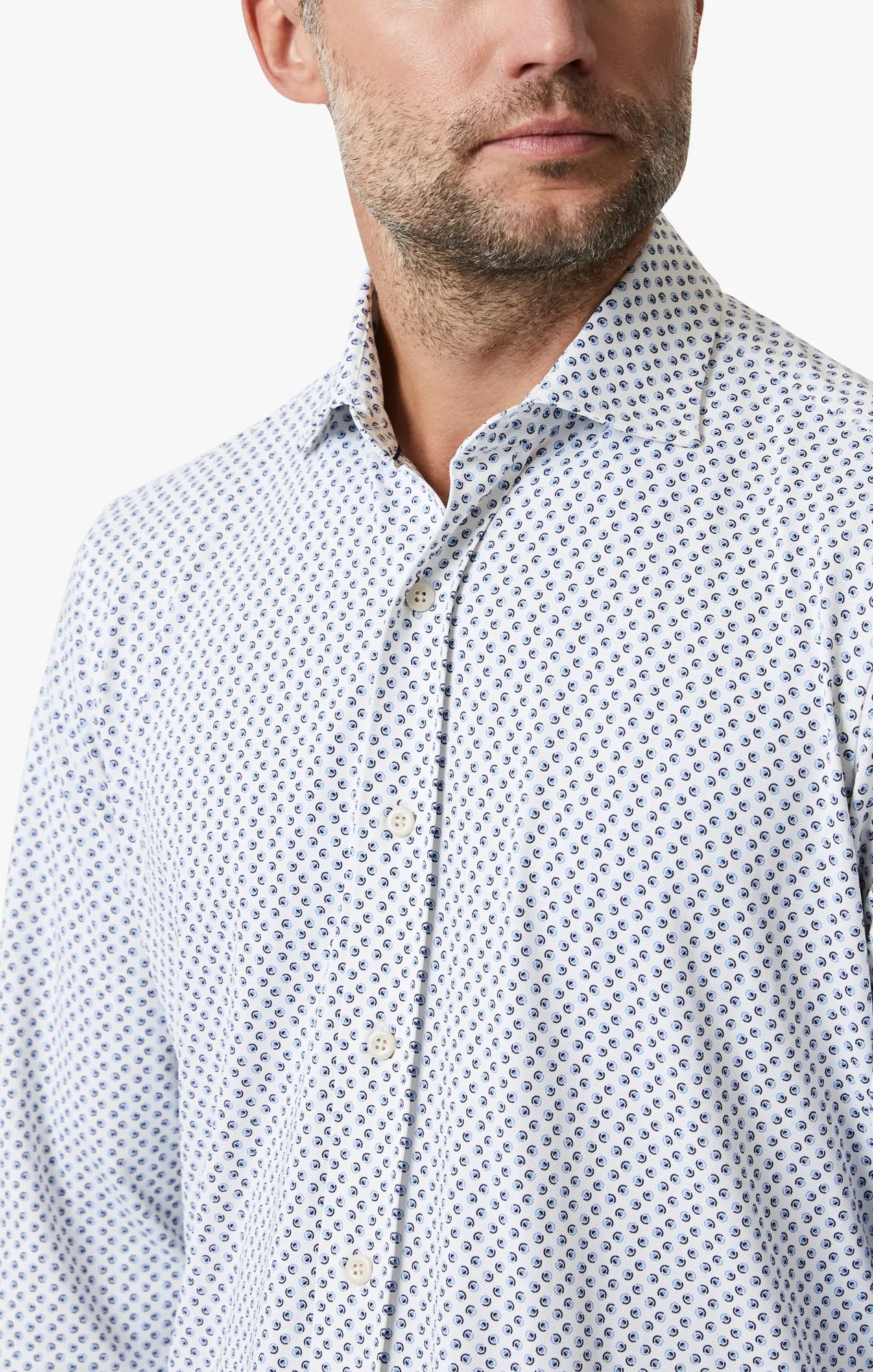 Ocean Dot Tech Shirt In White