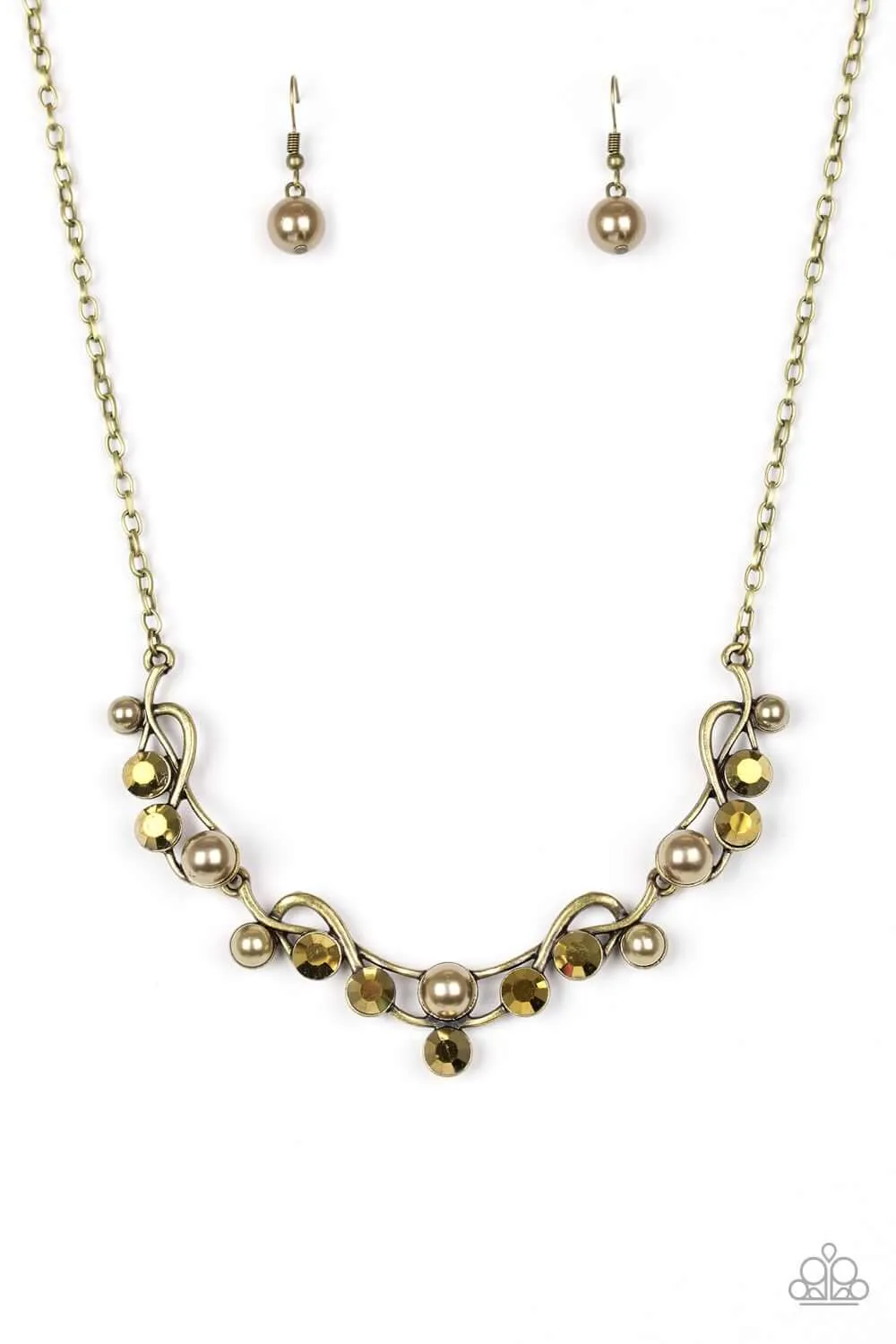 Paparazzi  Accessories- Tie The Knot #N749 Peg - Brass Necklace