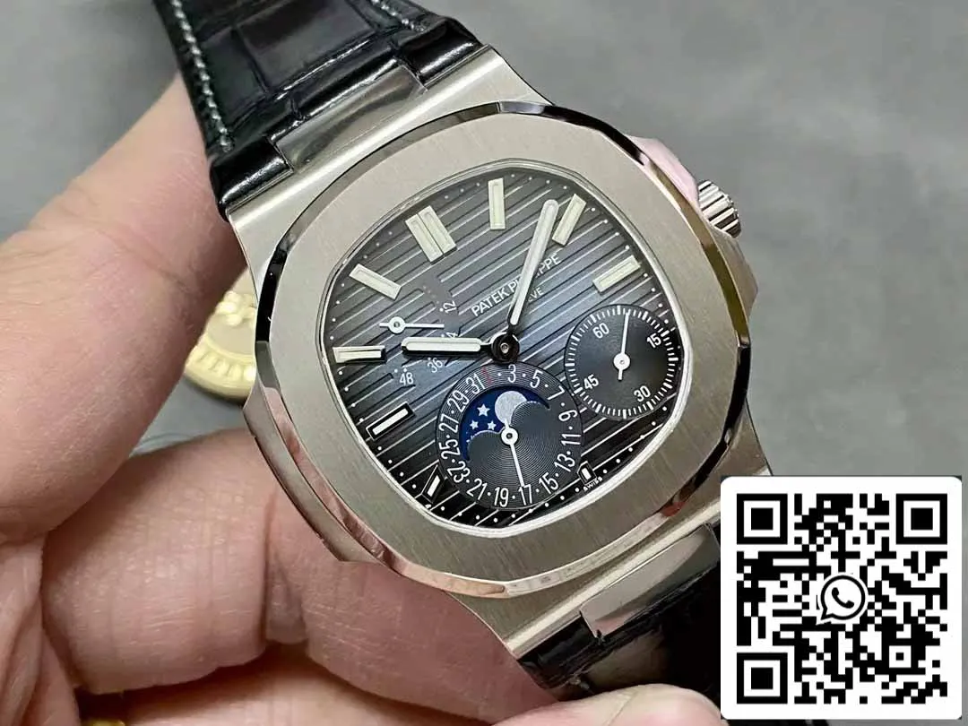 Patek Philippe Nautilus 5712G-001 Blue Dial 1:1 Best Edition PPF factory V2 Leather Strap