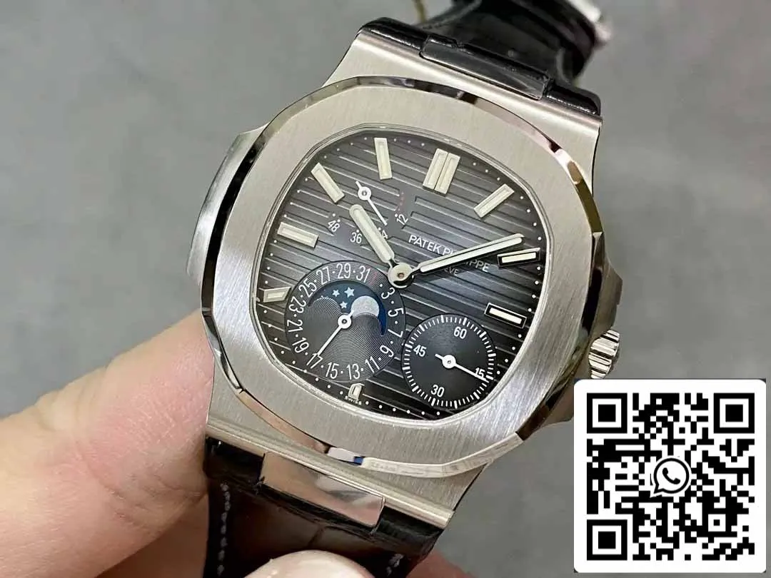 Patek Philippe Nautilus 5712G-001 Blue Dial 1:1 Best Edition PPF factory V2 Leather Strap