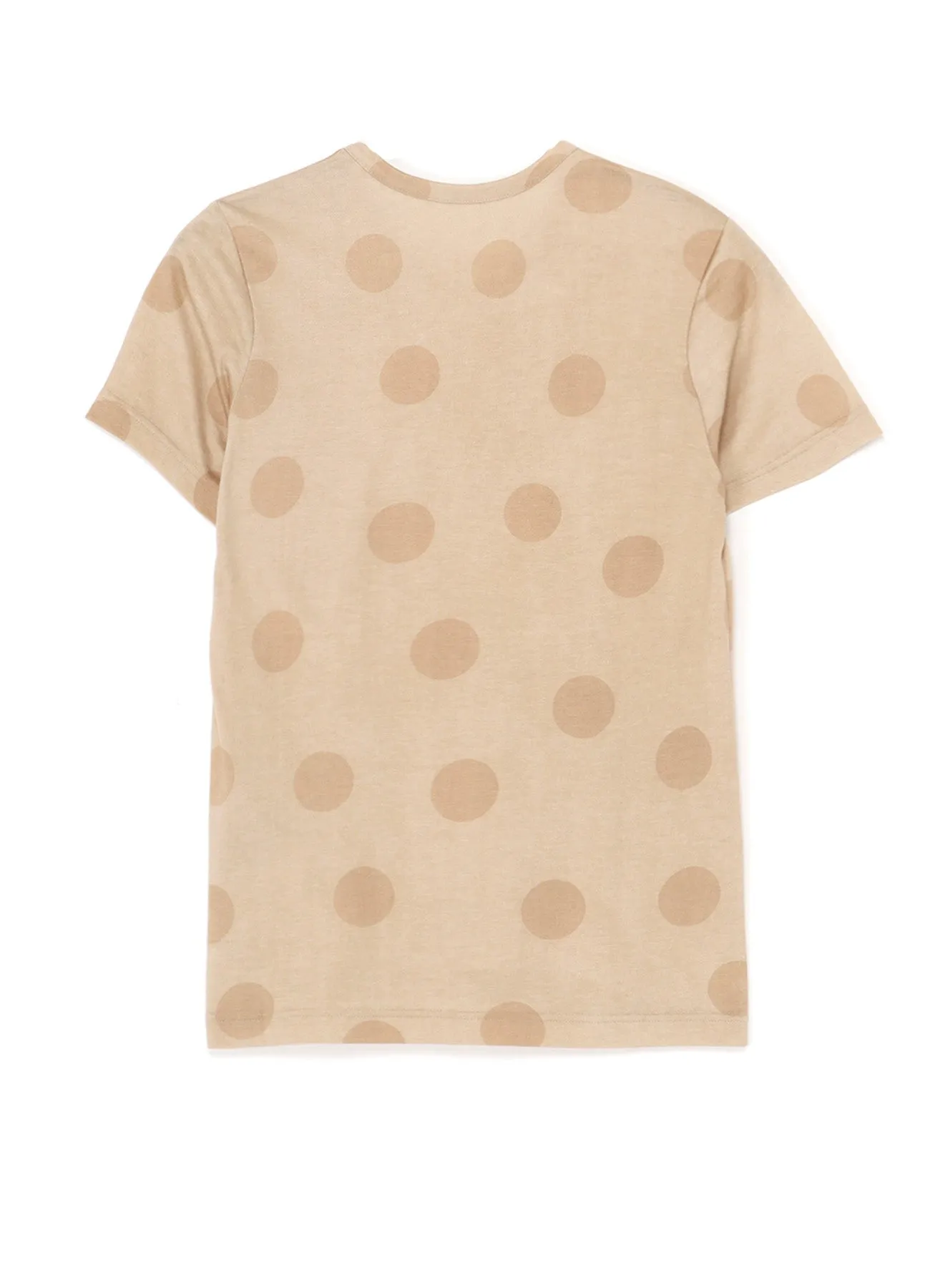 POLKA DOT PRINT T-SHIRT WITH GATHERED DETAIL A