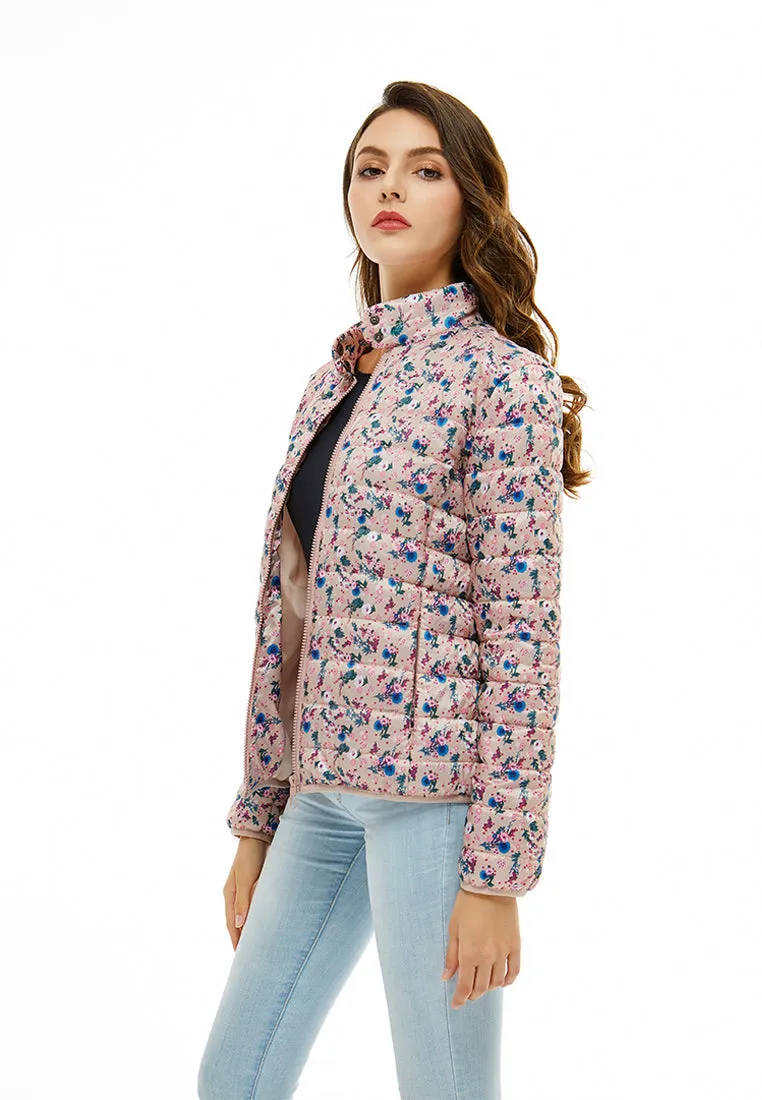 printed puffer jacket