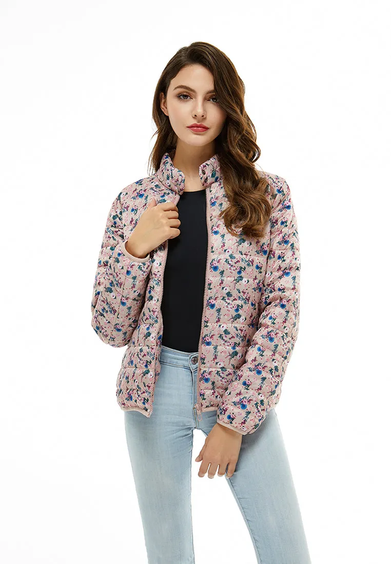 printed puffer jacket