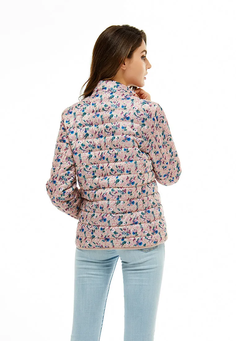 printed puffer jacket