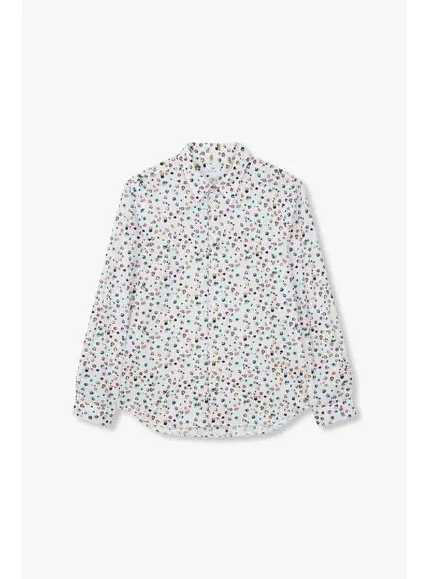 PS Multi Dot Pattern Cotton Shirt White