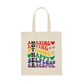 Rainbow Mother Meaning Canvas Tote Bag