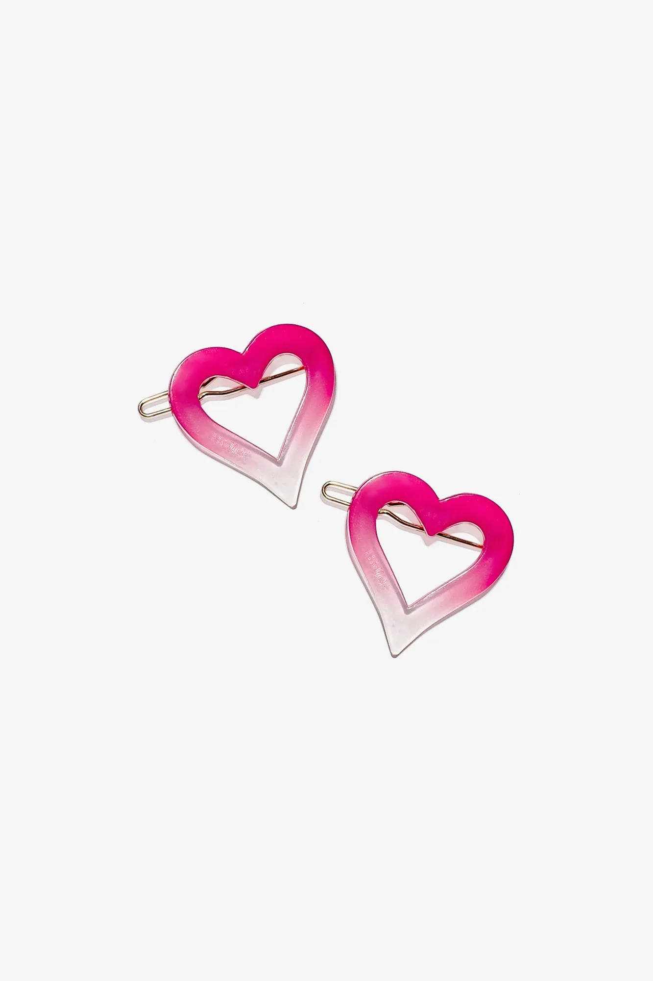 RHAC-HRT02 - 2 Mini Heart Barrettes