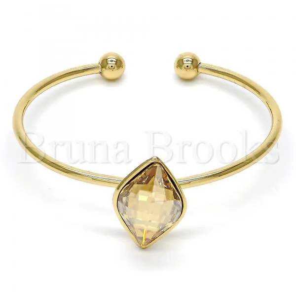 Rhodium Plated Individual Bangle, with Swarovski Crystals, Rhodium Tone