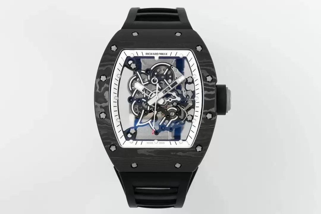 RICHARD MILLE  RM055  ZF 2024 1:1 Best Edition Carbon Fiber Case White Dial