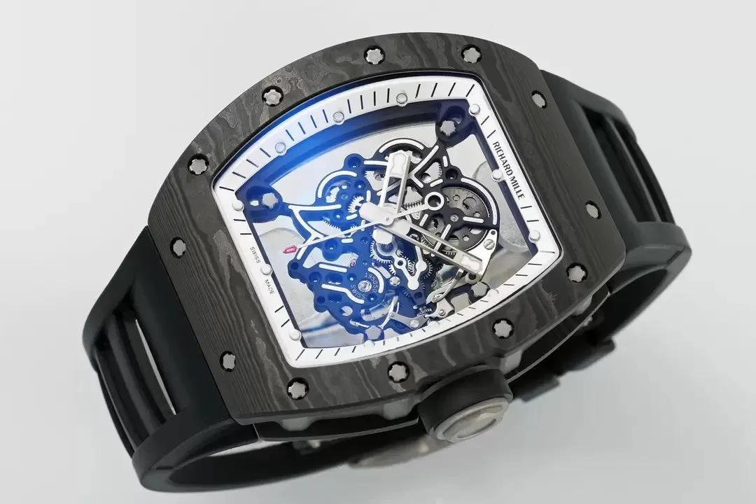 RICHARD MILLE  RM055  ZF 2024 1:1 Best Edition Carbon Fiber Case White Dial