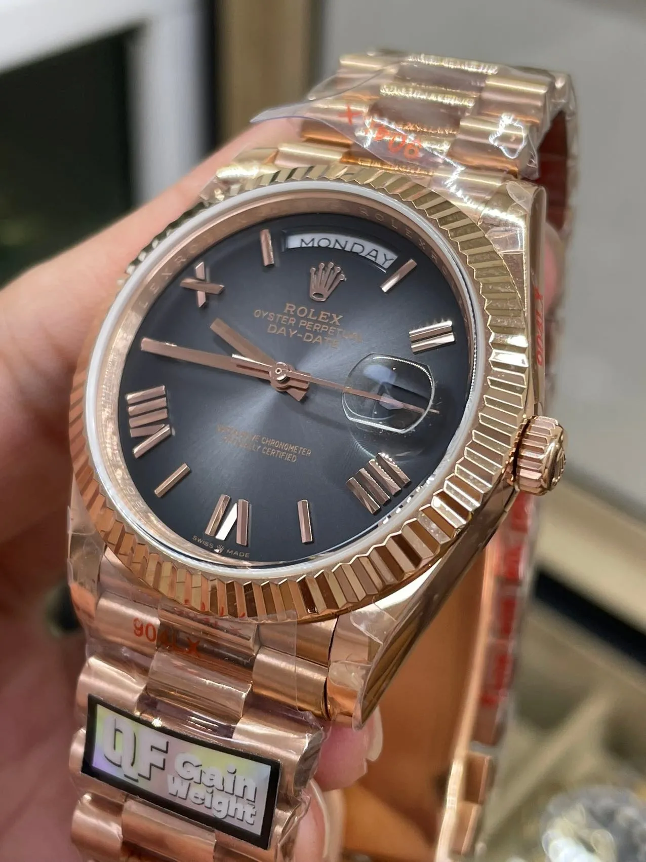 Rolex unveils the new Day-Date 40mm with a Smoked Slate Dial 2024 QF Factory 1:1 Best Edition