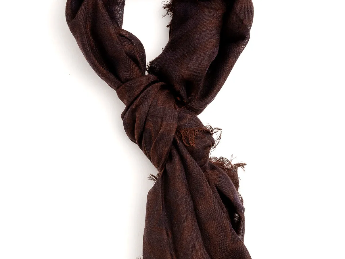 Scarf Diamond Pattern Brown