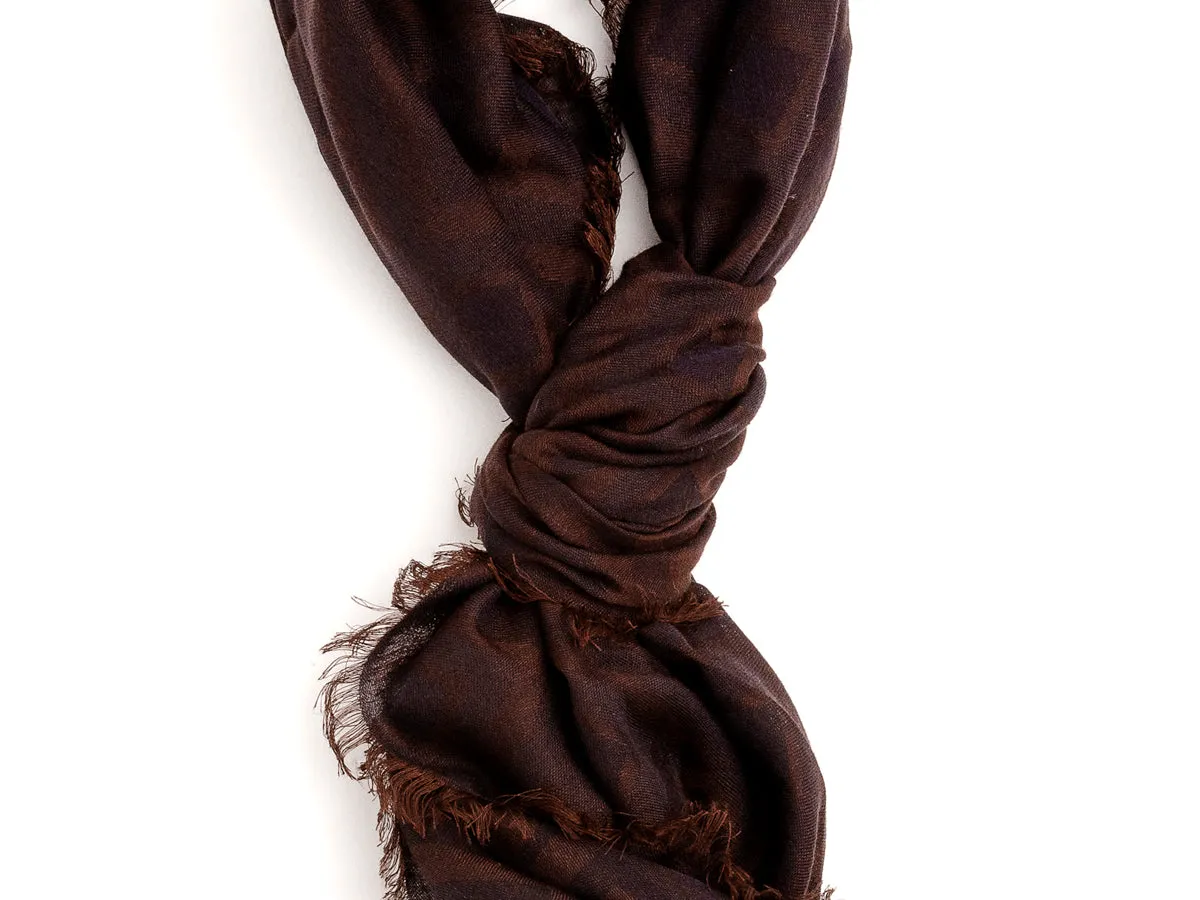 Scarf Diamond Pattern Brown