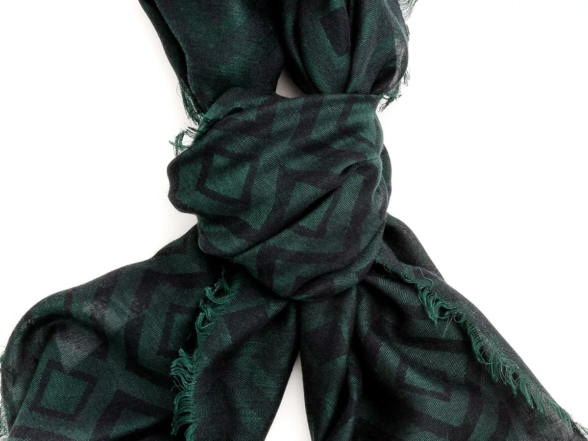 Scarf Diamond Pattern Green