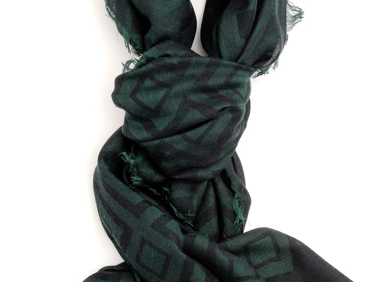 Scarf Diamond Pattern Green