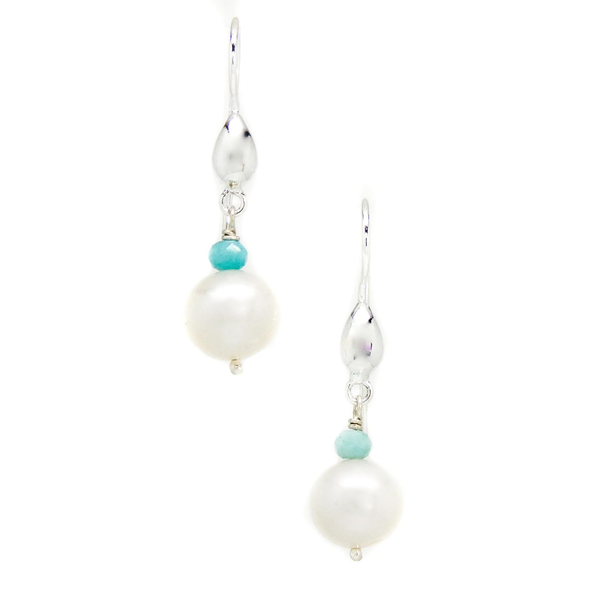 Sea Dreams Pearl Earrings Larimar