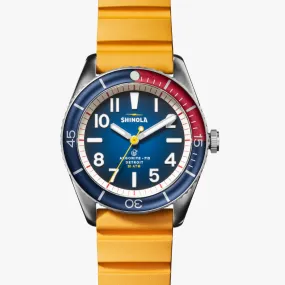 Shinola: Duck 3H 42mm, Canary Rubber Strap