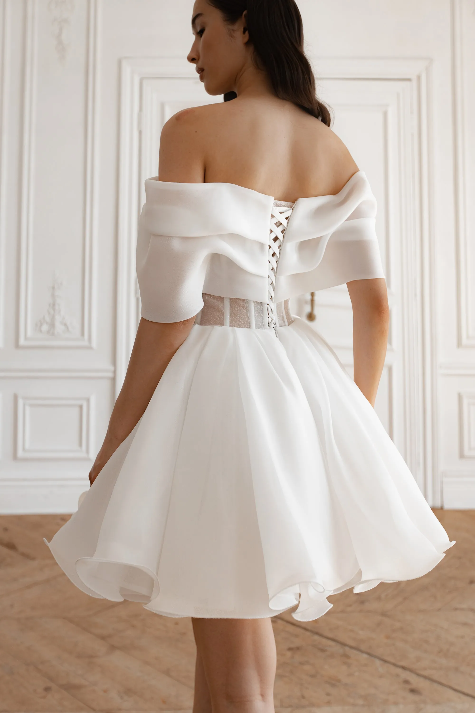 Short Organza Wedding Dress Inali