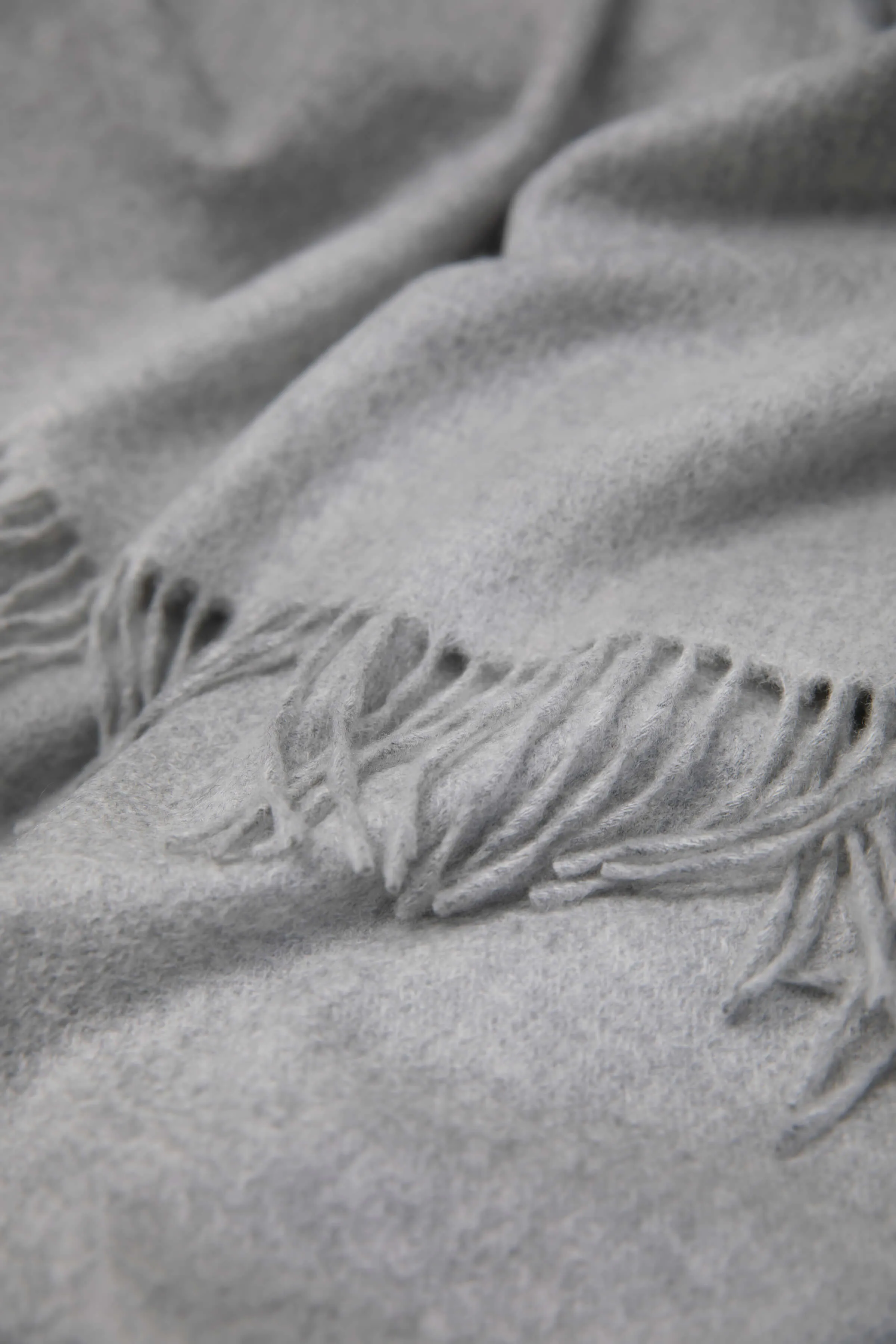 Silver Cashmere Bed Throw