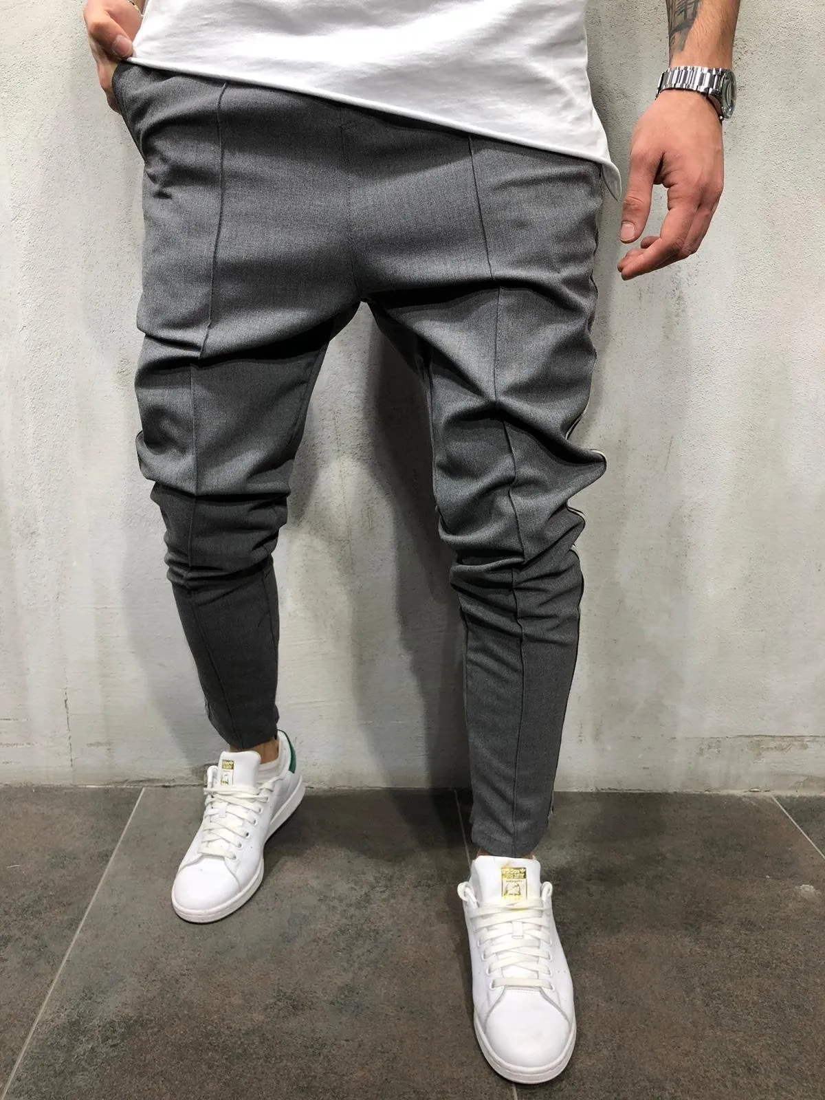 Sneakerjeans Anthracite Side Striped Jogger Pant A295