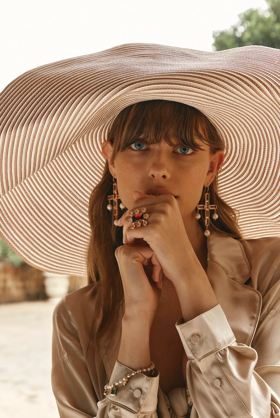 Stefania Earrings Pale Pink