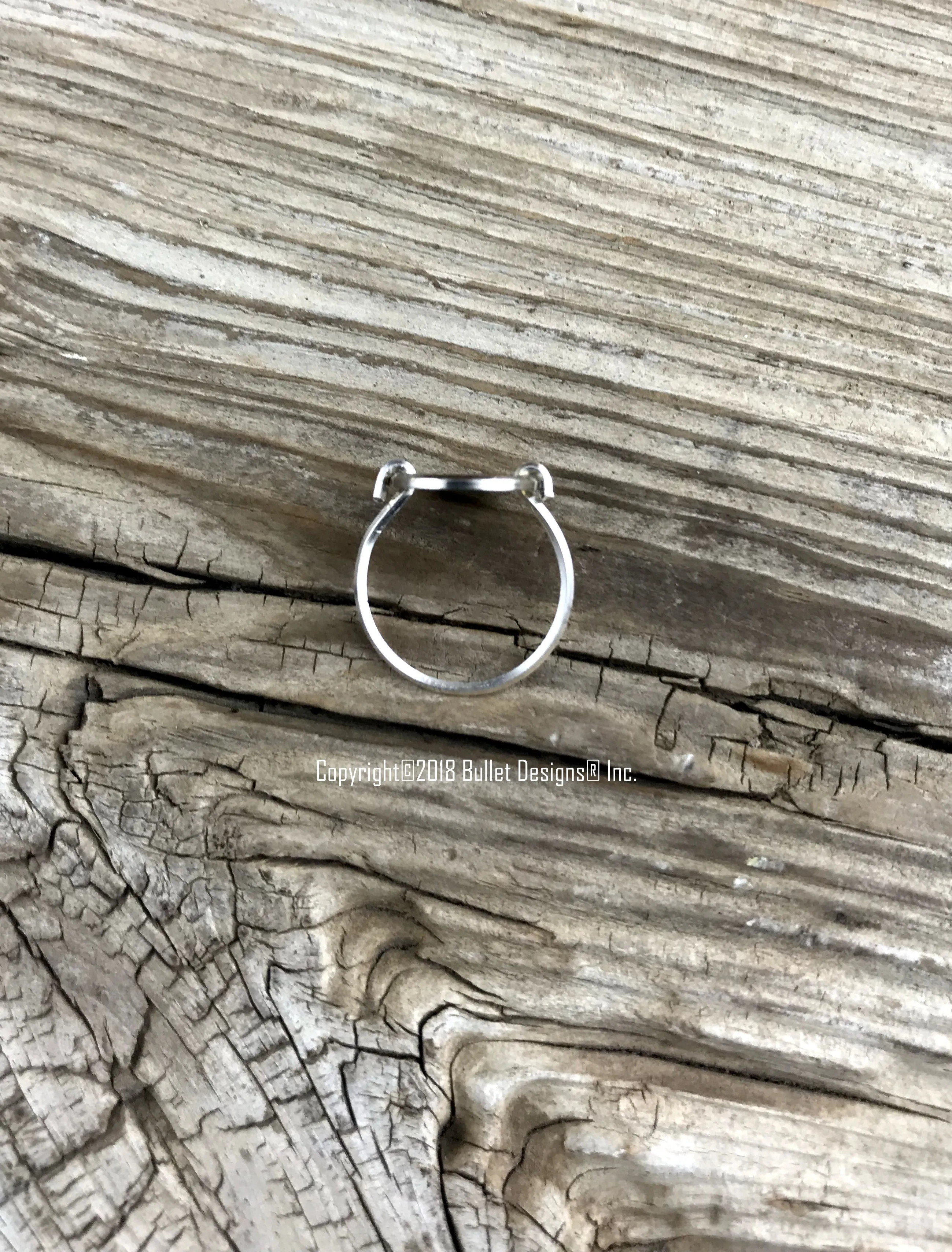 Sterling Silver Wire Bullet Ring