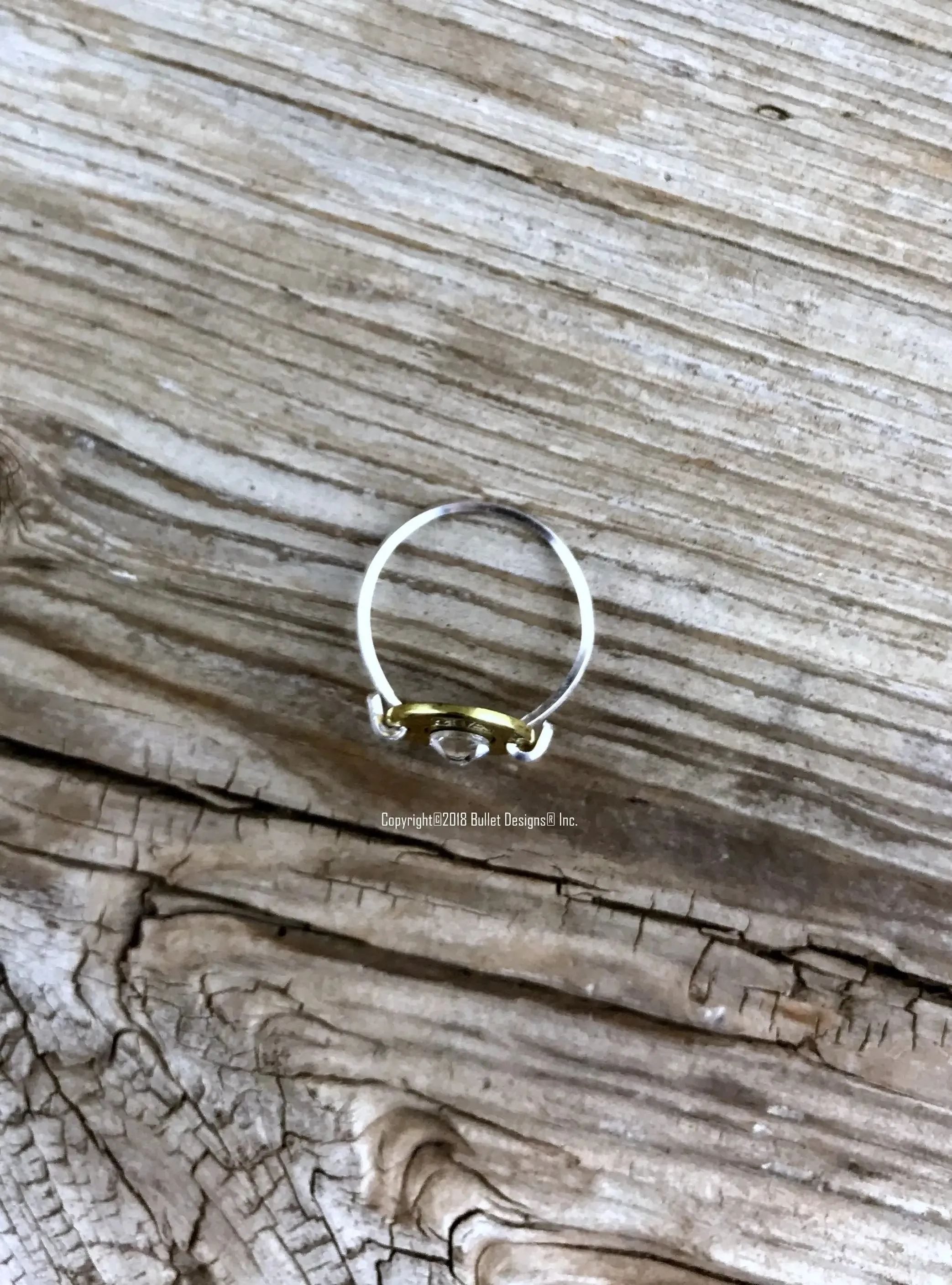 Sterling Silver Wire Bullet Ring