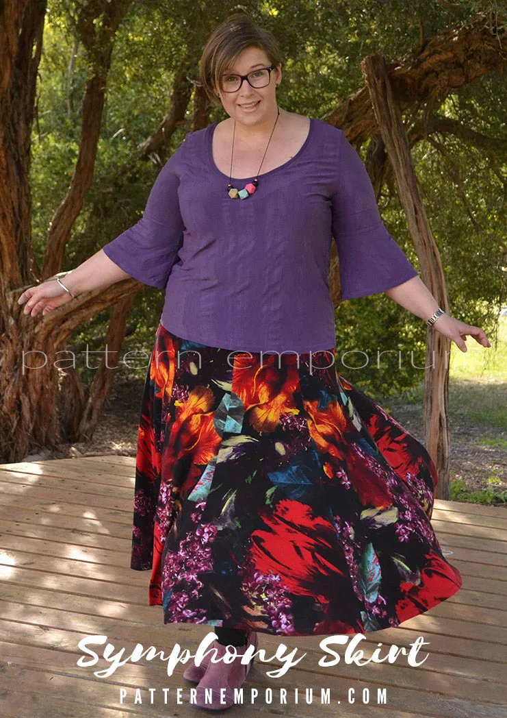 Symphony Skirt | Panelled Gored Skirt Sewing Pattern