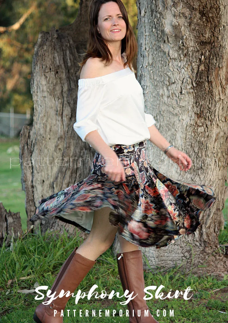 Symphony Skirt | Panelled Gored Skirt Sewing Pattern