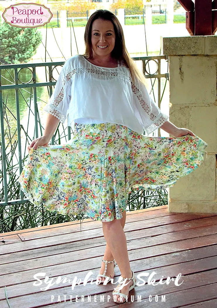 Symphony Skirt | Panelled Gored Skirt Sewing Pattern