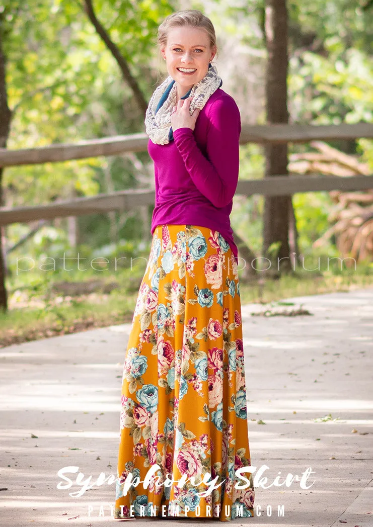 Symphony Skirt | Panelled Gored Skirt Sewing Pattern