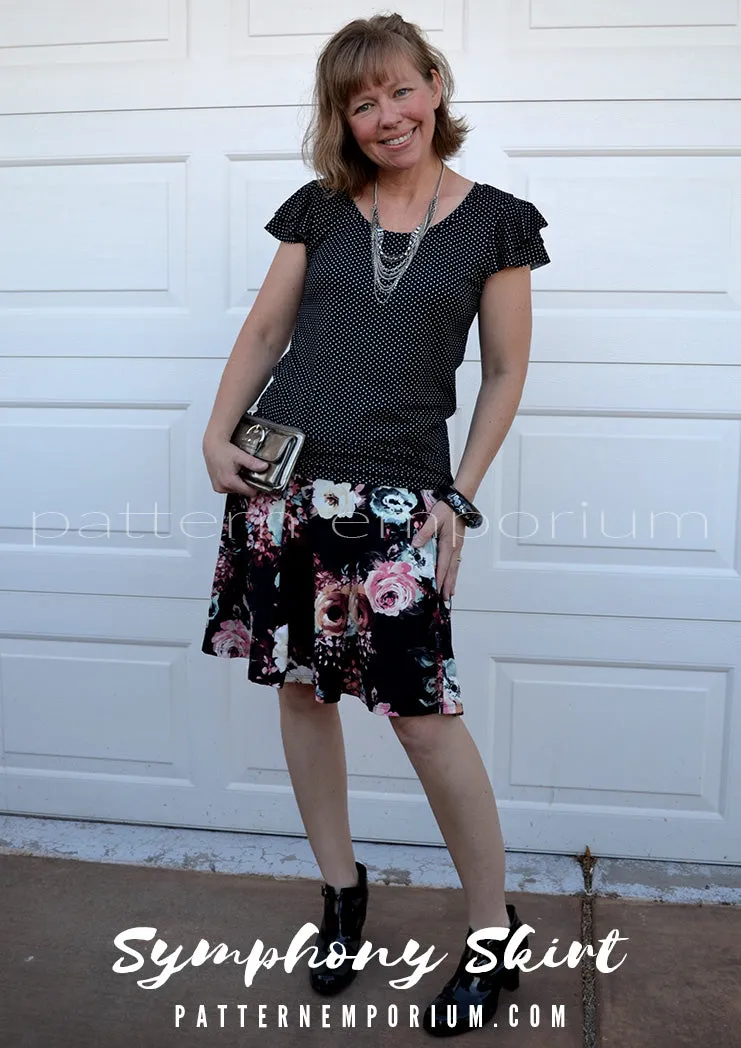 Symphony Skirt | Panelled Gored Skirt Sewing Pattern