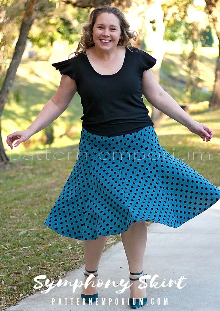 Symphony Skirt | Panelled Gored Skirt Sewing Pattern